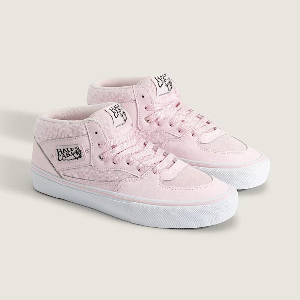 Vans Skate Half Cab Sherpa Leather Pink White VN0A5FCDY3K Men's Size 10 Shoes US - Picture 11 of 14